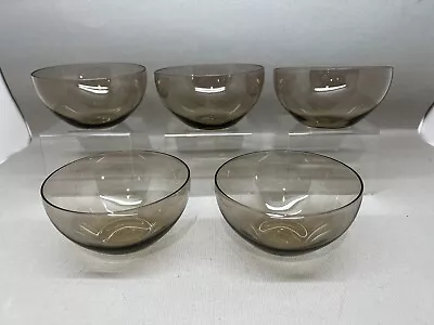 Buy 5 Orrefors Smoke Glass Small Bowls Simon Gate Liqueur C1923 (P-4224 311) • 24£
