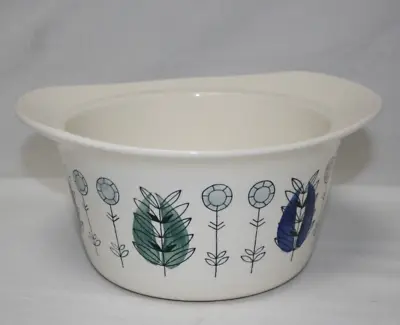 Buy Scandinavian Egersund Norway Pottery Leaf And Flower Design 1950s Serving Bowl • 13.50£