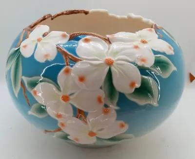 Buy Large Vintage FRANZ Porcelain Centerpiece Vase Bowl With Dogwood XP1888, VGC • 277.76£