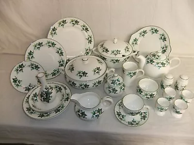 Buy C4 Porcelain Kirsty Jane China Staffordshire - Ivy Leaf, Green Edge - 7A5B • 4.99£