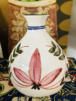 Buy Iden Pottery Bud Vase With Floral Motif 10cm H • 4.50£