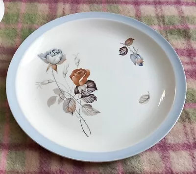 Buy ALFRED MEAKIN GLO-WHITE Sapphire Rose 25cm Dinner Plate Mid Century Vintage  • 6£