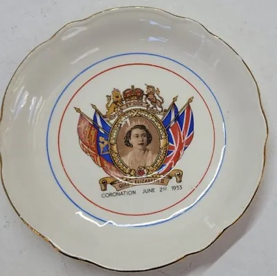 Buy Washington Pottery Ltd Queen Elizabeth 1953 Coronation Plate • 3£