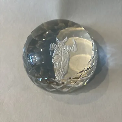 Buy Vintage Waterford Irish Crystal Scary Pattern Round Dome Paperweight • 14.20£