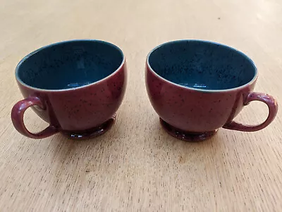 Buy Denby Harlequin  Breakfast Cup  Coffee Or Tea Mug Red Outer Green Inner • 0.99£
