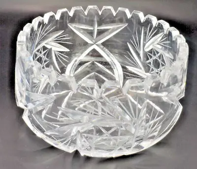 Buy Stunning Vintage Cut Crystal Glass Fruit Bowl For Collectors And Users Alike. • 3.99£