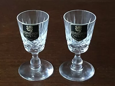 Buy 2 X Vintage EDINBURGH CRYSTAL APPIN GLASSES 3  Made In Scotland Unused In Box • 9.99£
