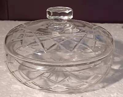 Buy Vintage Glass Lidded  Sweets Bowl • 4.99£