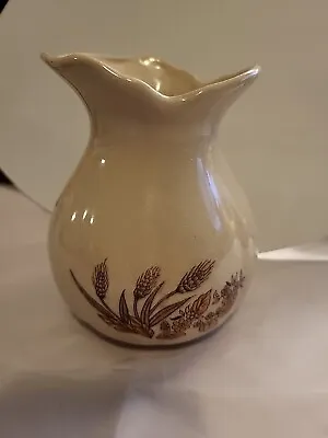 Buy Interpur Glazed Fluted Rim Vase Pottery-Taiwan-Wheat Design-5.5  Tall - Vintage  • 12.48£