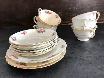Buy Tuscan China, Rose Pattern Job Lot Of Plates, Cups And Saucers. Worn Hence Price • 8£