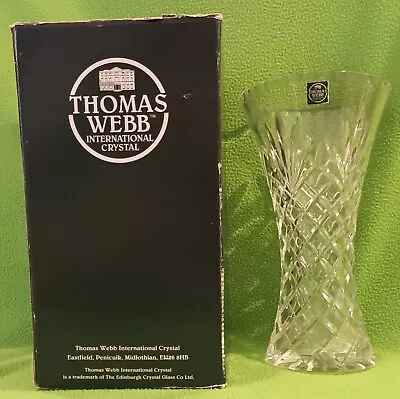 Buy Vintage Edinburgh Crystal (Thomas Webb) Vase In Original Box. Circa 1990s • 5£