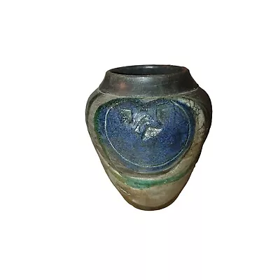 Buy Hutton Pottery Vase 4 Inches Green Blue Grey Studio Art • 38.52£