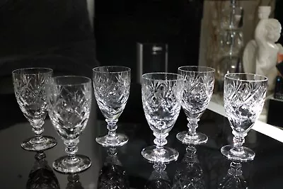 Buy 6 X Vintage Royal Doulton Crystal - Georgian - Cherry, Liqueur, Aperitif Glasses • 38£