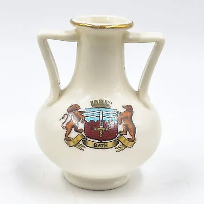 Buy Wh Goss Crested China Roman Vase Found At Walmer Lodge 382437- Bath Crest • 10£
