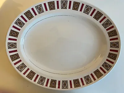 Buy Vintage British Anchor ‘Hostess’ Tableware Casino Pattern Oval Plate 11 Inches • 5.99£