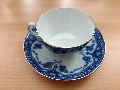 Buy Antique Staffordshire Flow Blue Porcelain Demi Tasse Small Cup & Saucer • 0.49£
