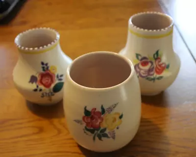 Buy 3 X Vintage 1960/70's Poole Pottery Hand Painted Vases • 6.99£