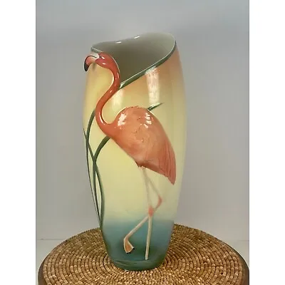 Buy Franz Porcelain Flamingo Vase, Handmade And Hand Painted Artisan Flamingo Vase • 481.60£