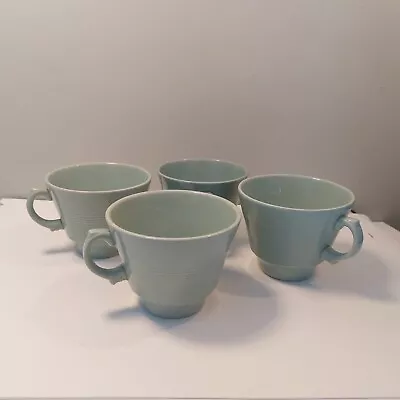 Buy Set Of 4 Beryl Wood’s Ware Cups And Saucers Green • 37£