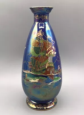Buy Vintage Crown Devon Lustrine Fieldings 'Royal George' Galleon Vase,  Circa 1920s • 50£