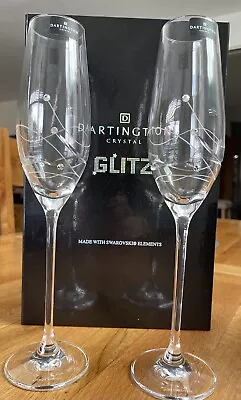 Buy Dartington Glitz Swarovski Elements Champagne Flute Pair • 35£