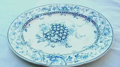 Buy Doulton Burslem Oxford Pattern Blue & White Platter. • 35£
