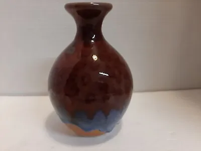 Buy Drip Glaze Pottery Vase Signed  F3 • 11.53£