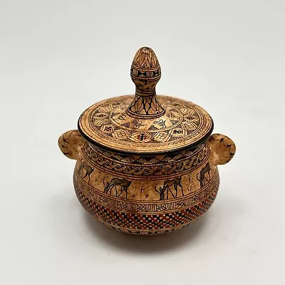 Buy Miniature Minoan Crete Pyxis Ceramic Pottery Handpainted Repro Trinket Pot • 87.58£