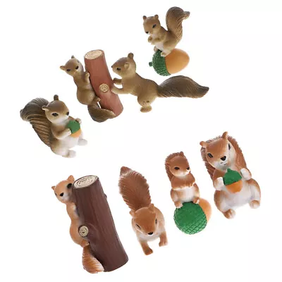 Buy 8Pcs Mini Forest Animal Collection Figurine Set For Home Decor- • 10.95£
