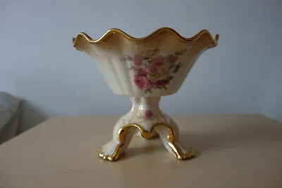 Buy Vintage Blakeney China Floral Footed Pedestal Bowl / Dish Tazza • 14£