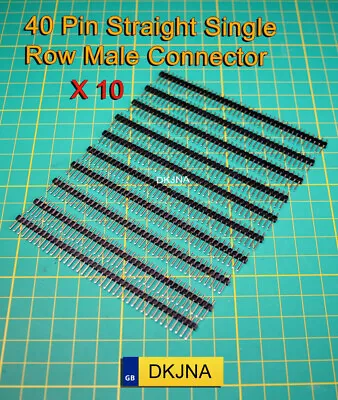 Buy 10PCS 40 Pin 1x40 Single Row Male 2.54 Breakable Pin Header Connector Strip Row • 2.25£
