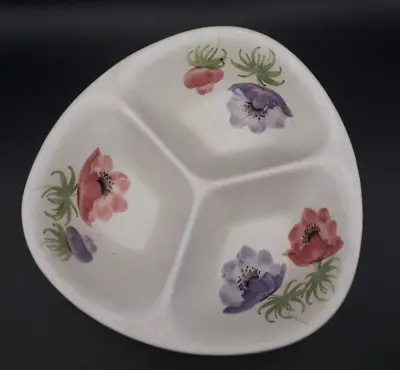 Buy Edward Radford Pottery Anemone Pattern 3 Section Bowl Dish • 4.99£
