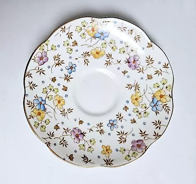 Buy Vintage Foley Bone China EB & Co. Floral Chintz Pattern 5.25  Saucer Rare! • 38£
