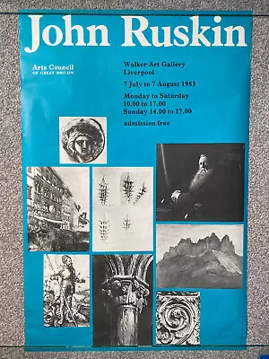 Buy 1983 John Ruskin Art Exhibition Litho Poster - Walker Art Gallery, Liverpool • 35£