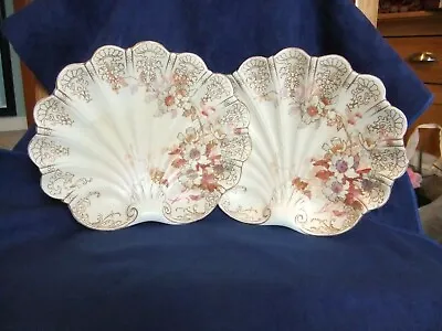 Buy Antique 19th C Macintyre Moorcroft Scalloped Plates Pair • 95£