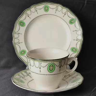 Buy Royal Doulton Green Duchess Pattern Trio, Cup, Saucer & Side Plate. D6316 • 15£