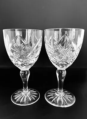 Buy Royal Brierley Honeybourne 6” Water Goblets Wine Glasses X2  • 20£