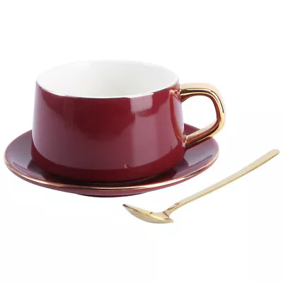 Buy  2 Pcs/1 Decorative Serving Tray Porcelain Mugs For Coffee Set • 20.99£