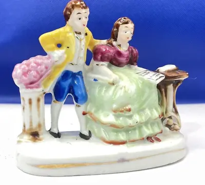 Buy Ornament Edwardian Man & Woman Couple Figures Capodimonte Style Japan Porcelain • 12.97£