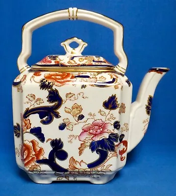 Buy Mason's Ironstone Blue Mandalay Large Teapot Kettle • 21£