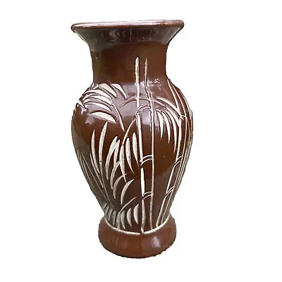 Buy Art Pottery Vase Art Deco Incised Ferns 1920s • 15£