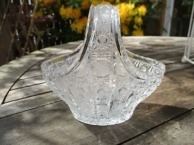Buy Czech/Bohemian Crystal Glass “QUEENS LACE” Flower Basket / Bowl • 25£