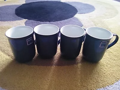 Buy NEW 4 X DENBY BOSTON BLUE STRAIGHT SIDED COFFEE BEAKERS MUGS - RARE DISCONTINUED • 39.99£