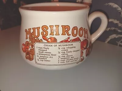 Buy Mushroom Soup Mug Vintage Retro Ceramic Mug Recipe Bowl FREE UK 🇬🇧 POSTAGE  • 8.99£