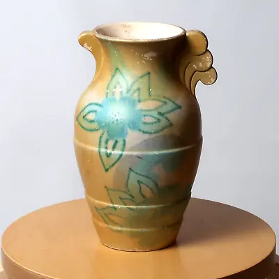 Buy CLYDE ENGLAND Vintage Art Deco Pottery Vase : 1920s : Unusual Floral Design RARE • 24.99£