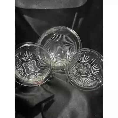 Buy Vintage Clear Glass Nesting Mixing Bowls - Set Of 3 • 26.65£