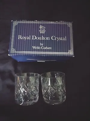 Buy Boxed Pair Of Royal Doulton - Webb Corbett Georgian Cut 9oz Rummers • 30£