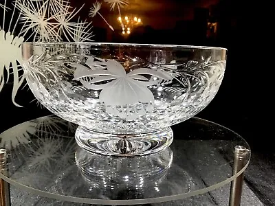 Buy Royal Brierley Hand Etched Crystal Fruit/Trifle Bowl - “Fuchsia” Collection. • 50£