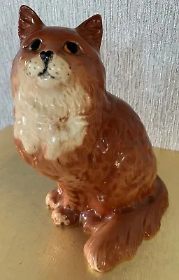 Buy BESWICK CAT  PERSIAN SEATED LOOKING UP LARGE No. 1867 GINGER GLOSS PERFECT • 29.99£