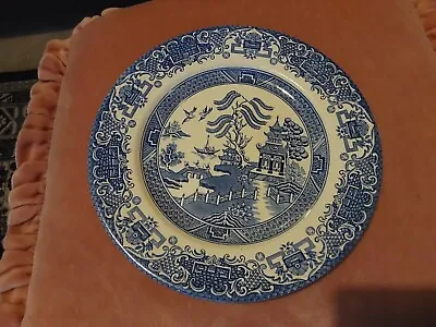Buy English Ironstone Tableware EIT Old Willow Blue & White Dinner Plate 24.5cm • 12.50£